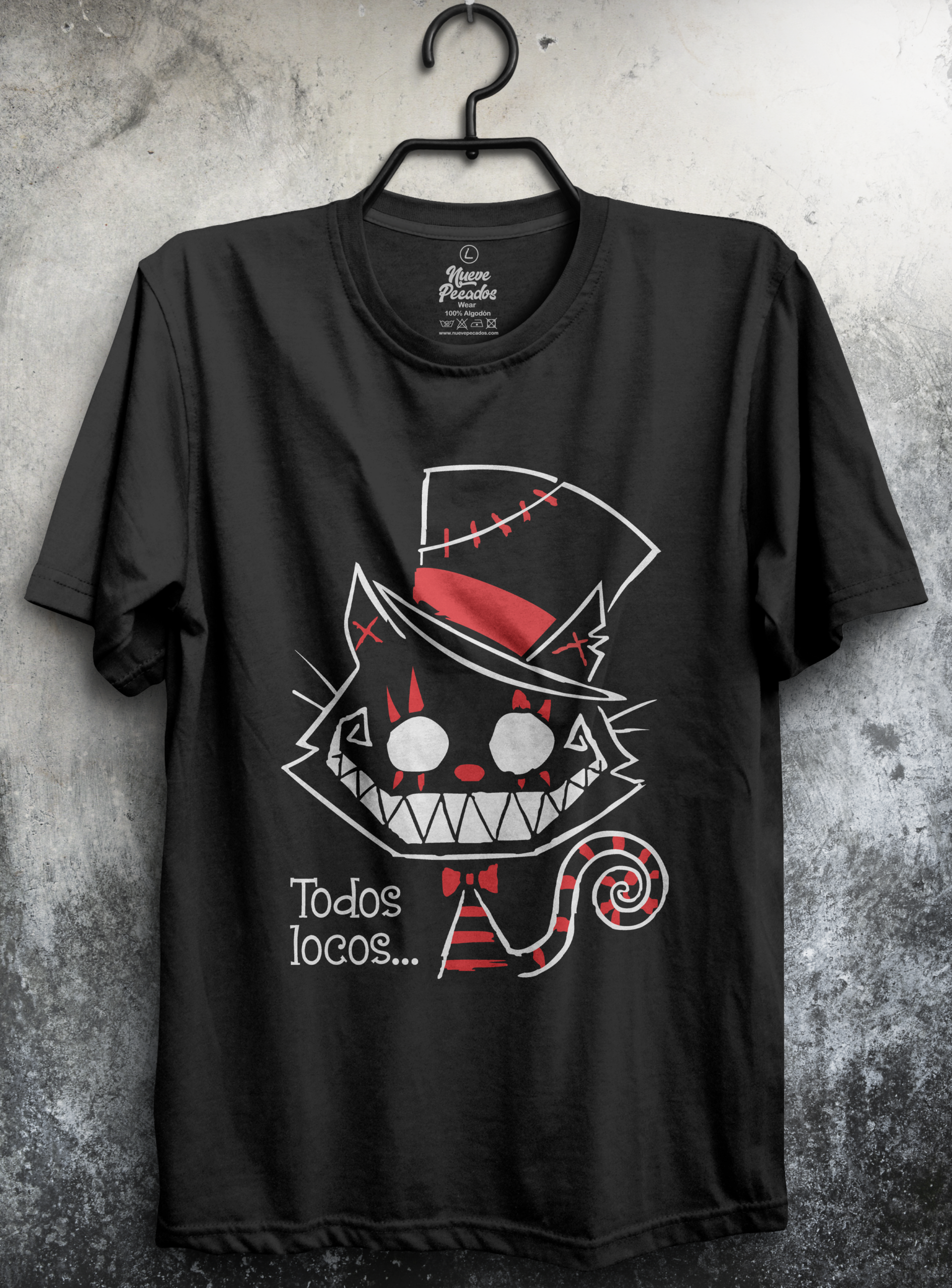 Camiseta Unisex Manga Corta Hat Cat